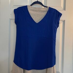 EXPRESS CAP SLEEVE BLOUSE COBALT